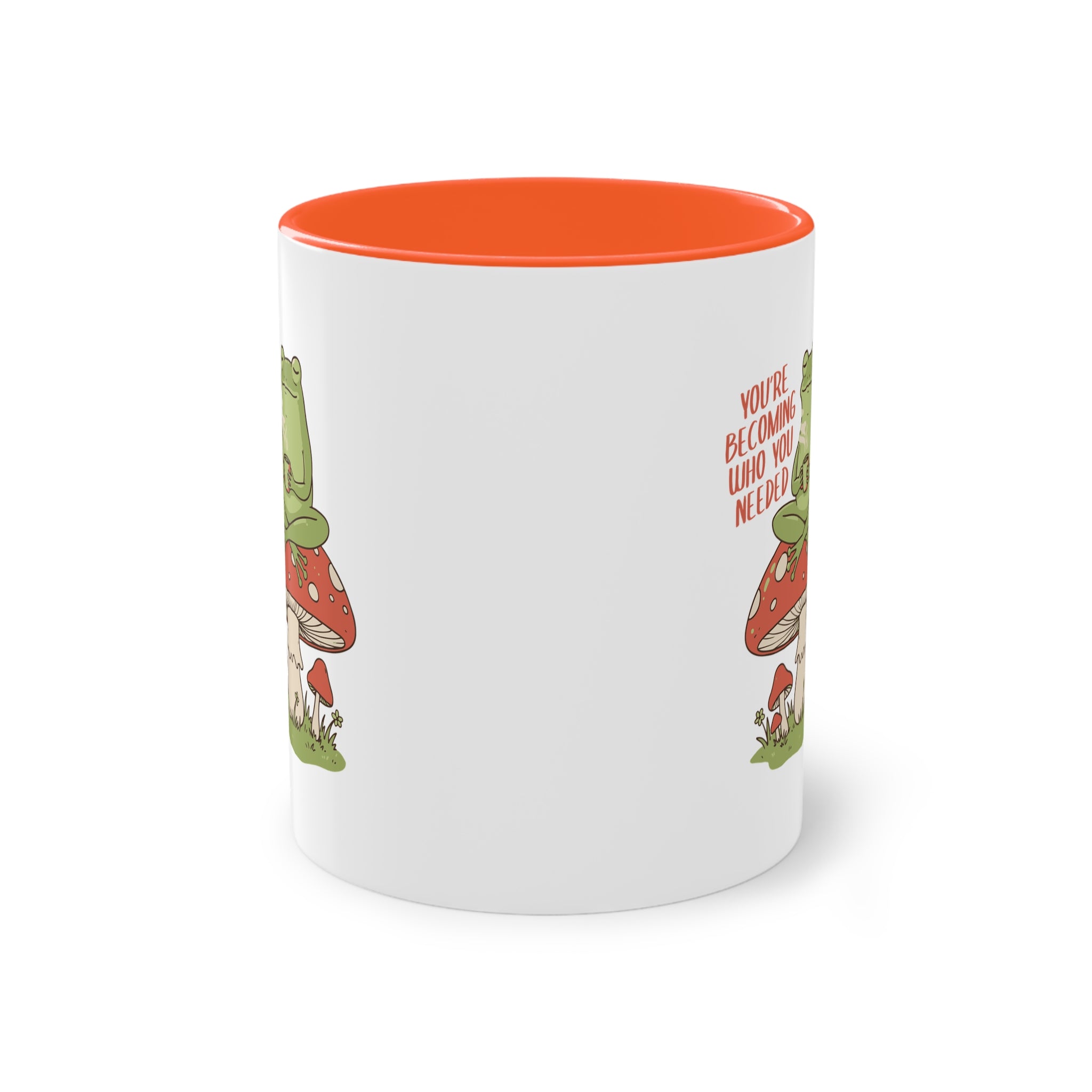 Joyful Frog Retreat 11oz Coffee Mug — Frog on Mushroom Ceramic Mug