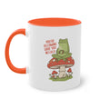 Joyful Frog Retreat 11oz Coffee Mug — Frog on Mushroom Ceramic Mug