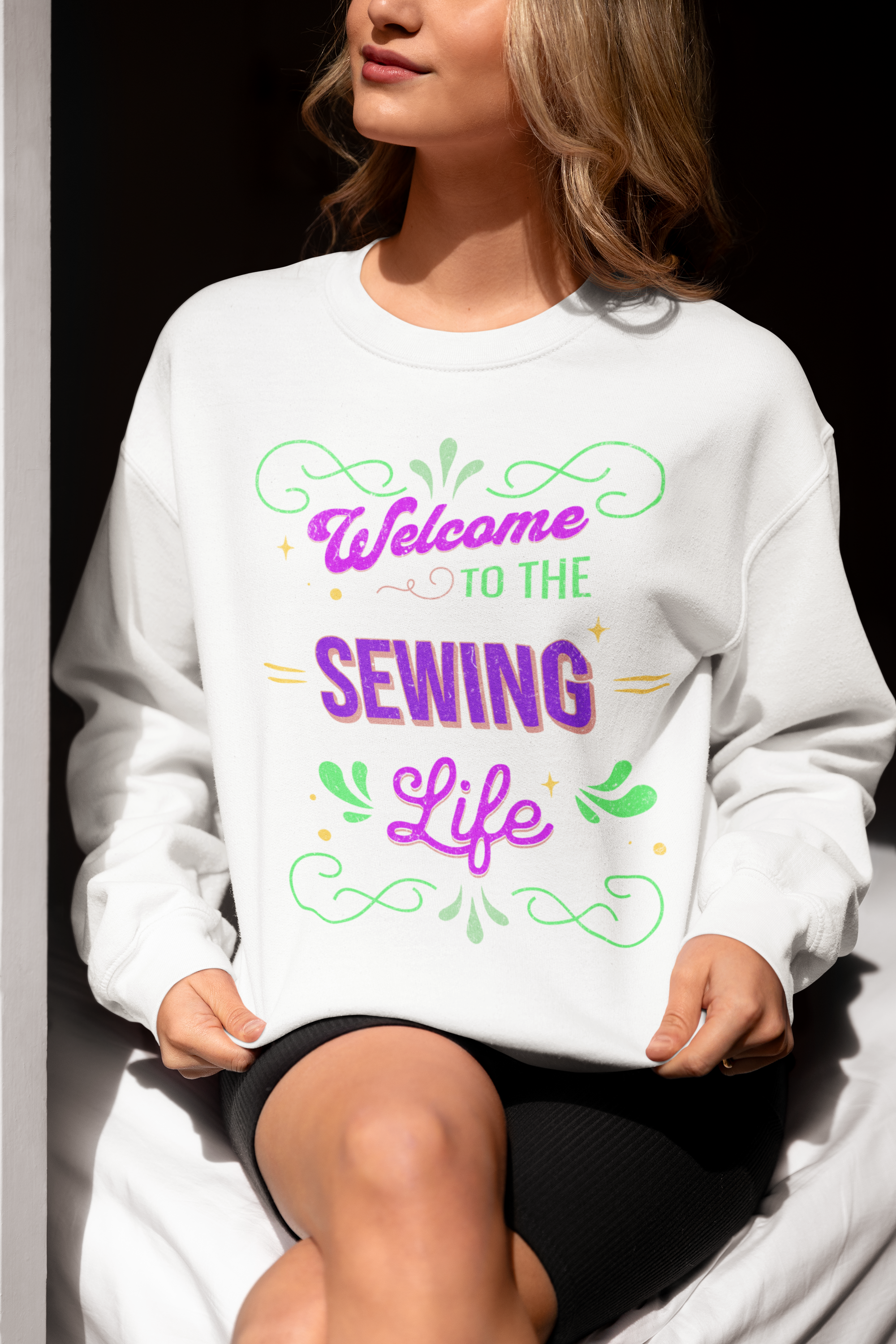 Welcome to the Sewing Life Crewneck Sweatshirt — Quilting & Sewing Gift