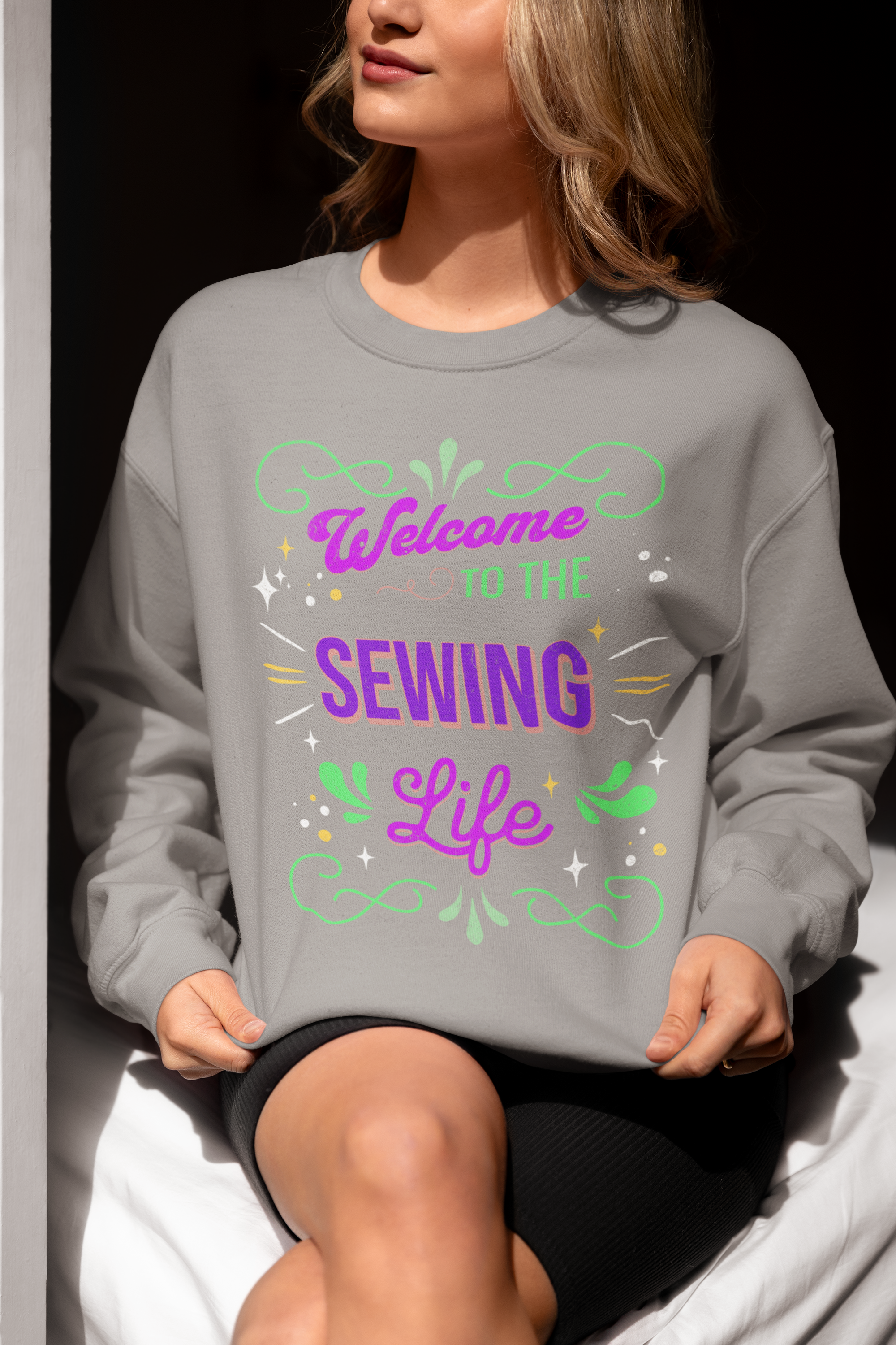 Welcome to the Sewing Life Crewneck Sweatshirt — Quilting & Sewing Gift