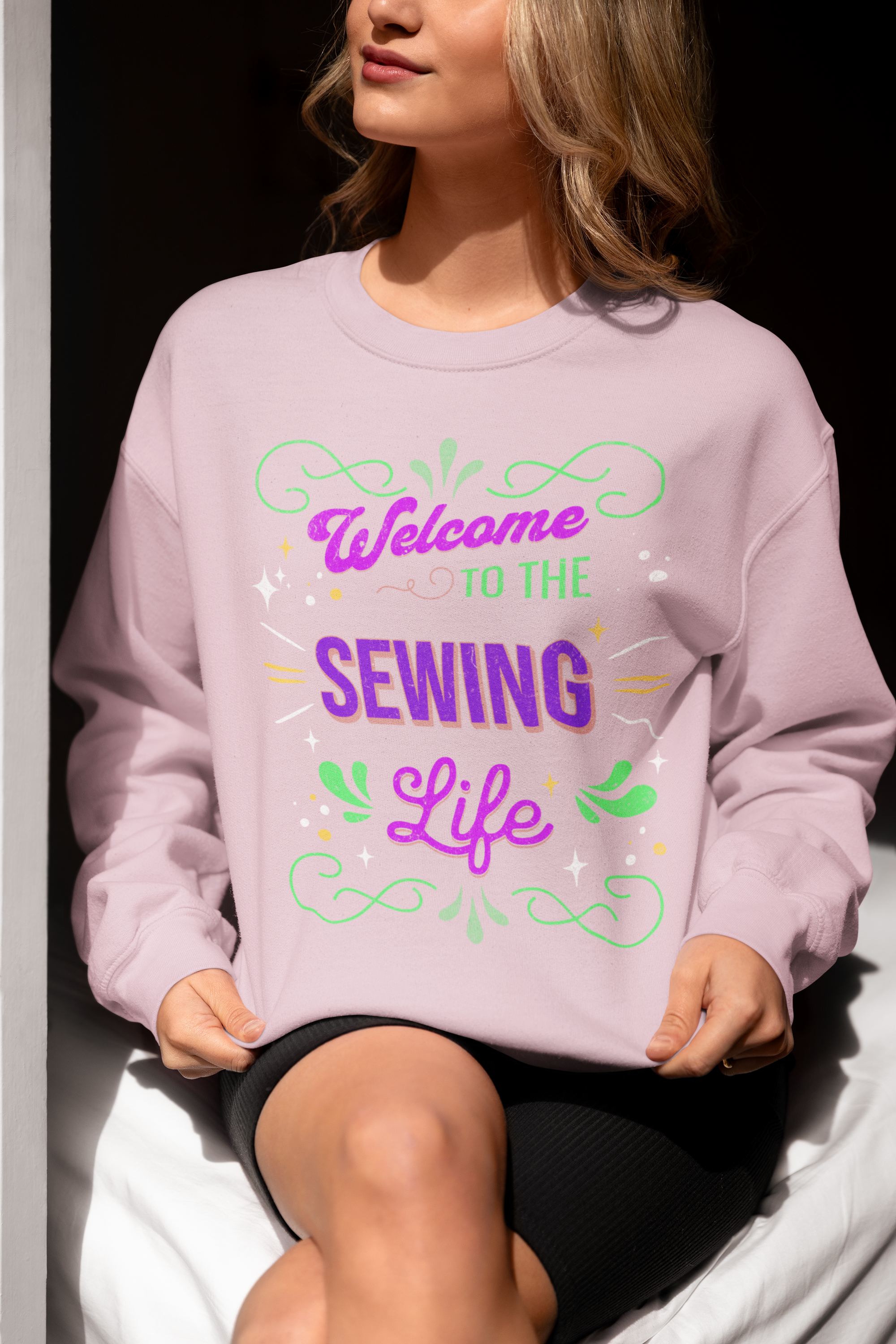 Welcome to the Sewing Life Crewneck Sweatshirt — Quilting & Sewing Gift