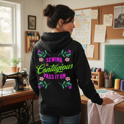 "Sewing Is Contagious" Quilter & Maker Pullover