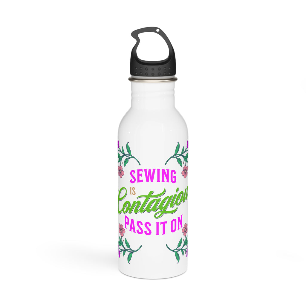Floral Sewing Water Bottle - Crafting Gift
