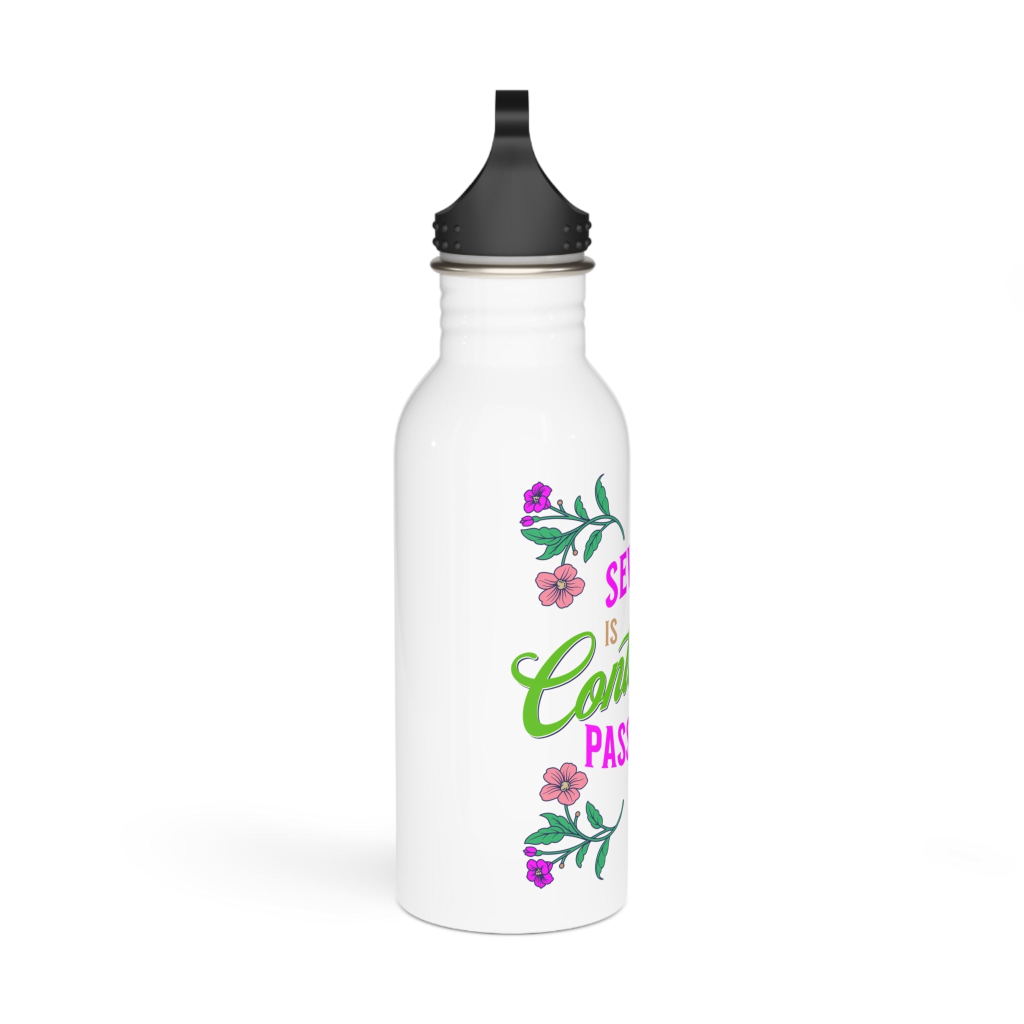 Floral Sewing Water Bottle - Crafting Gift