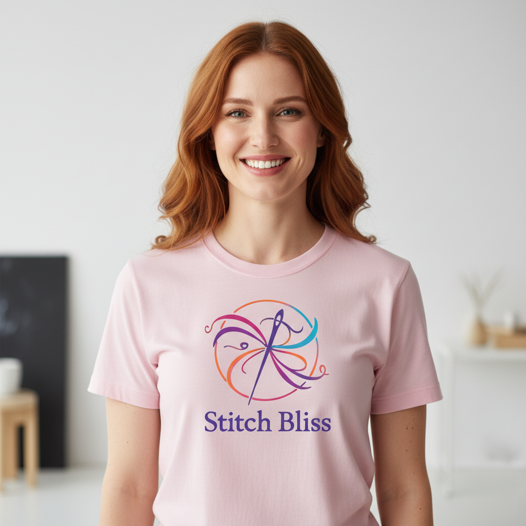 Bright Stitch Bliss T-Shirt — Needle & Thread Craft Tee