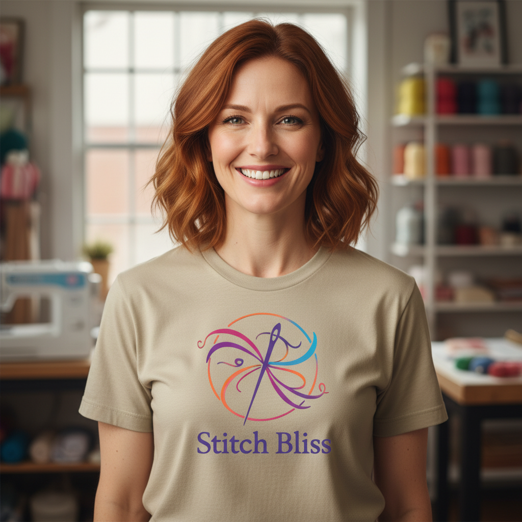 Bright Stitch Bliss T-Shirt — Needle & Thread Craft Tee